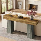 Table d'entrée de ferme, console de canapé en bois de 63 pouces de long