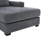 Chaise longue surdimensionnée Canapé moderne avec oreillers, station de charge et porte-gobelets