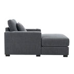 Chaise longue surdimensionnée Canapé moderne avec oreillers, station de charge et porte-gobelets