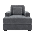 Chaise longue surdimensionnée Canapé moderne avec oreillers, station de charge et porte-gobelets