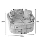 Fauteuil pivotant cylindrique déhoussable à accoudoirs encastrés - Lot de 2