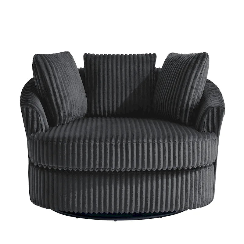 Fauteuil pivotant cylindrique déhoussable à accoudoirs encastrés - Lot de 2