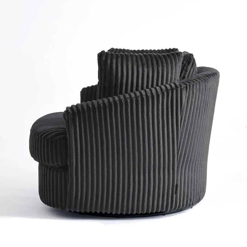 Fauteuil pivotant cylindrique déhoussable à accoudoirs encastrés - Lot de 2
