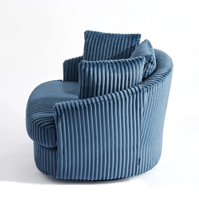 Fauteuil pivotant cylindrique déhoussable à accoudoirs encastrés - Lot de 2