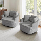 Fauteuil pivotant cylindrique déhoussable à accoudoirs encastrés - Lot de 2