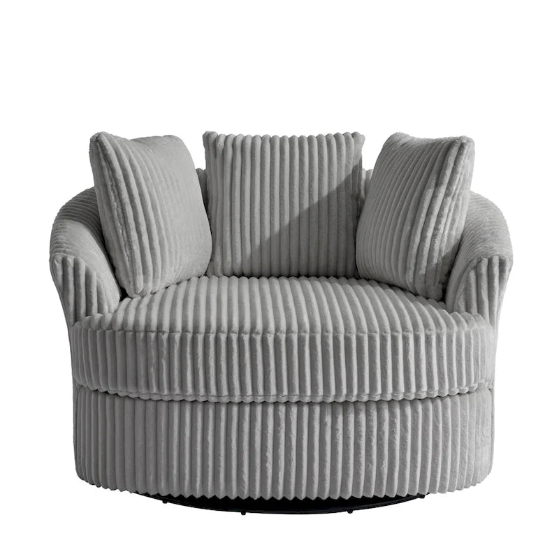 Fauteuil pivotant cylindrique déhoussable à accoudoirs encastrés - Lot de 2