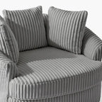 Fauteuil pivotant cylindrique déhoussable à accoudoirs encastrés - Lot de 2