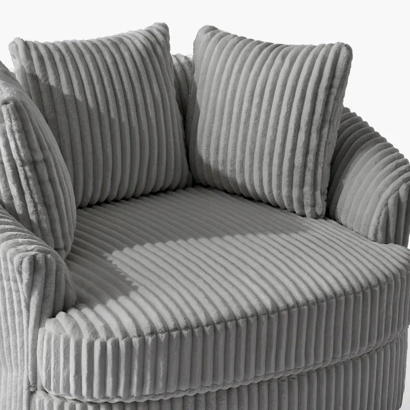 Fauteuil pivotant cylindrique déhoussable à accoudoirs encastrés - Lot de 2