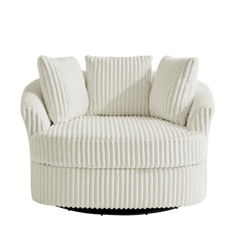 Fauteuil pivotant cylindrique déhoussable à accoudoirs encastrés - Lot de 2