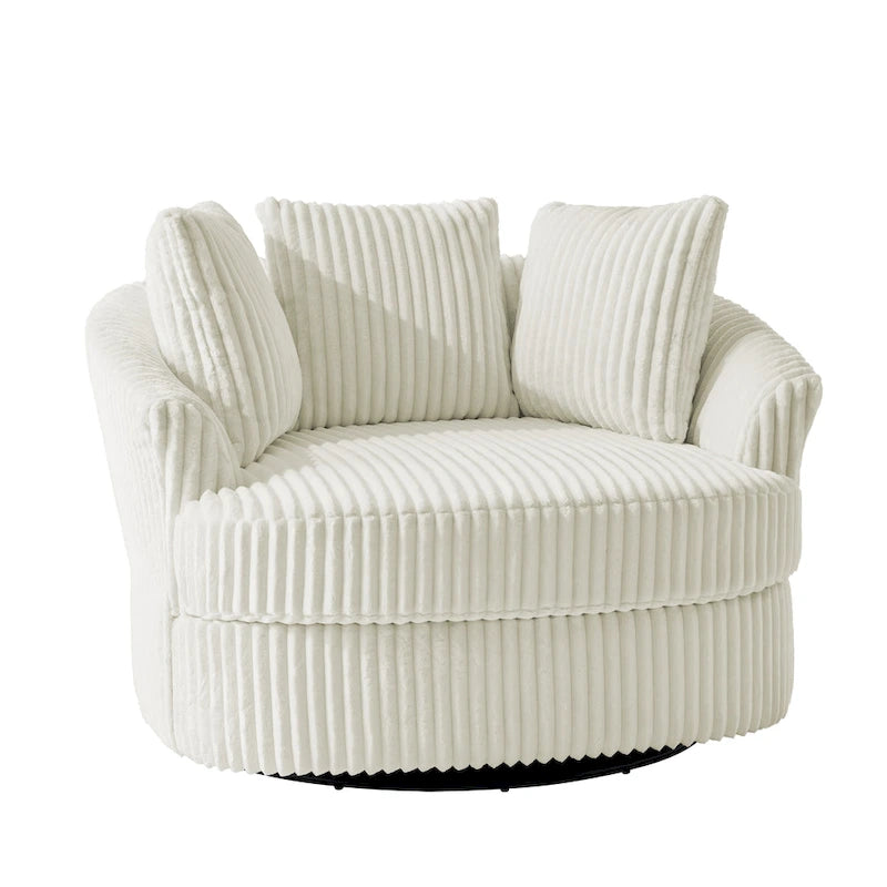 Fauteuil pivotant cylindrique déhoussable à accoudoirs encastrés - Lot de 2