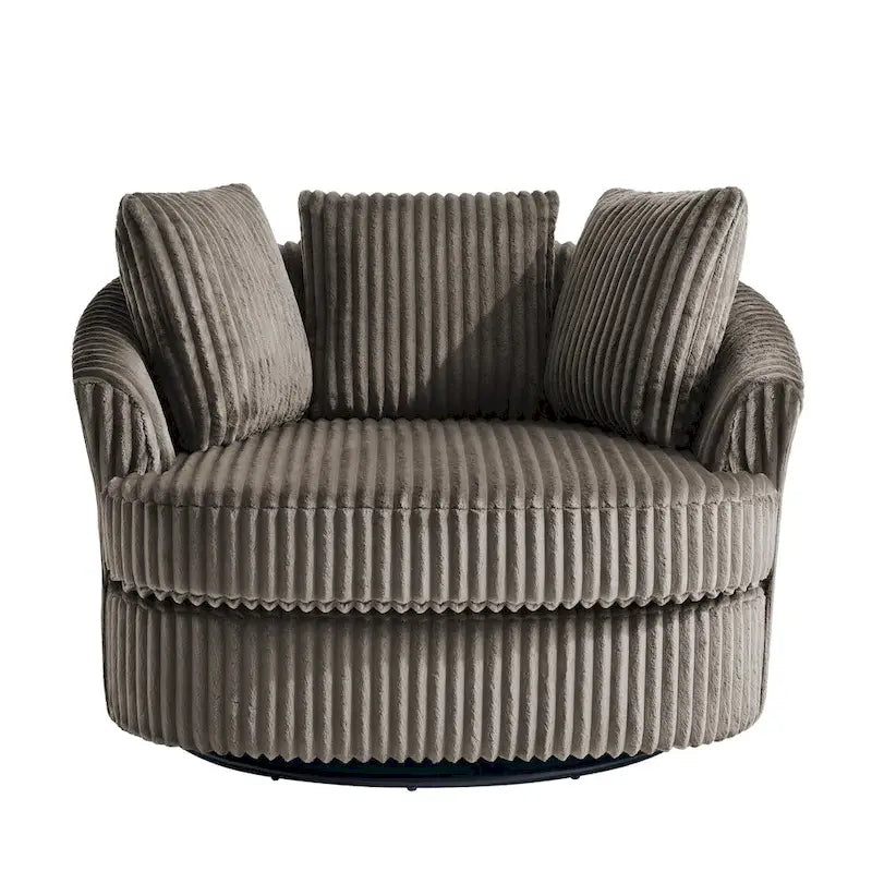 Fauteuil pivotant cylindrique déhoussable à accoudoirs encastrés - Lot de 2