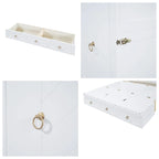 Lit escamotable Queen Size en bois avec module port USB et tiroir