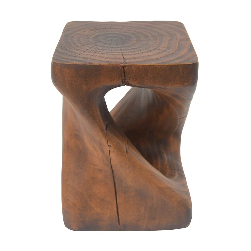 Table d'appoint Twist Shape, texture façon bois