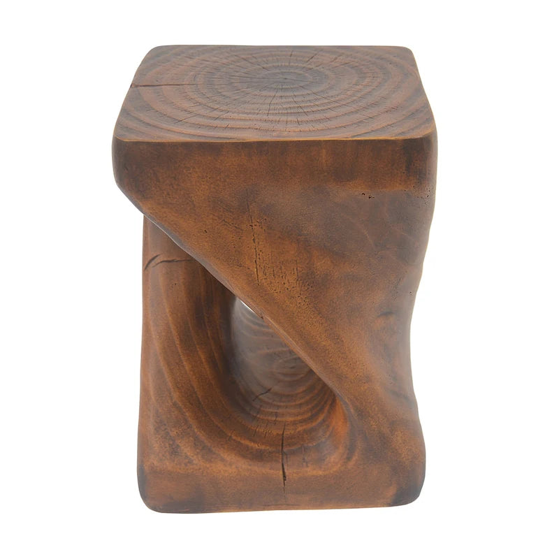 Table d'appoint Twist Shape, texture façon bois