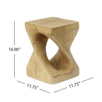 Table d'appoint Twist Shape, texture façon bois