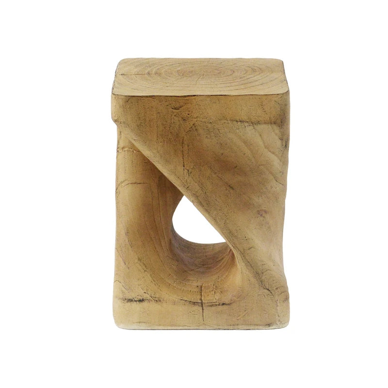 Table d'appoint Twist Shape, texture façon bois