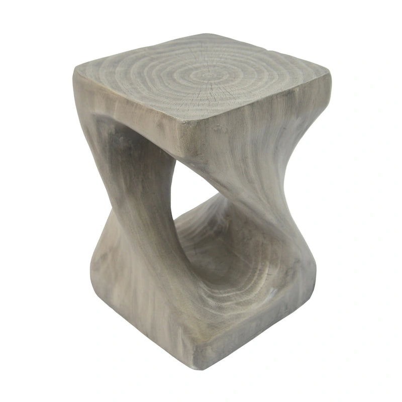 Table d'appoint Twist Shape, texture façon bois
