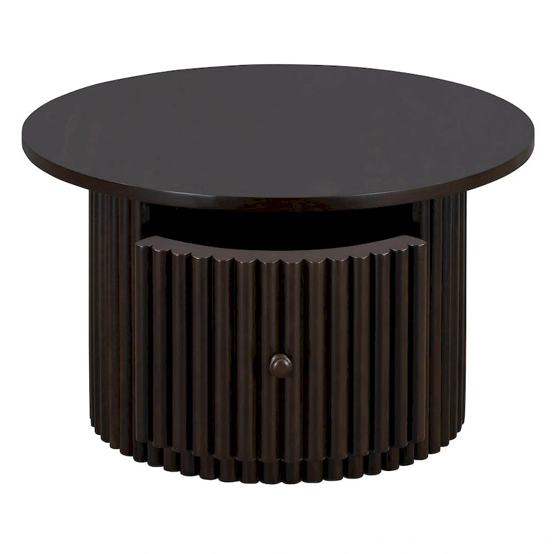 30.5   Table basse avec tiroir et piètement à lattes