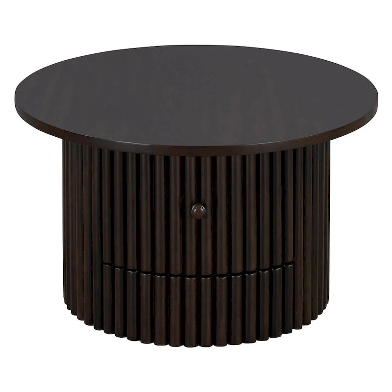 30.5   Table basse avec tiroir et piètement à lattes
