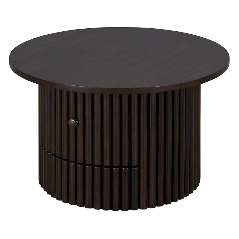 30.5   Table basse avec tiroir et piètement à lattes