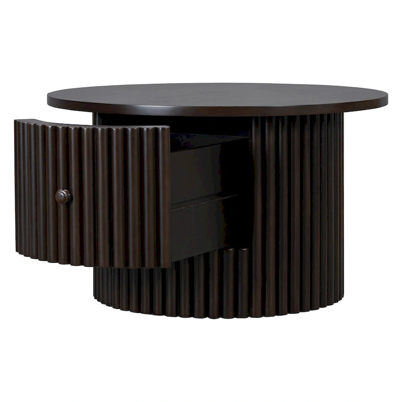 30.5   Table basse avec tiroir et piètement à lattes