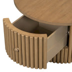 30.5   Table basse avec tiroir et piètement à lattes