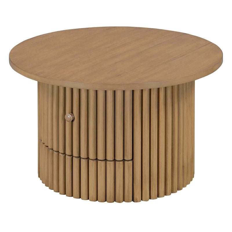30.5   Table basse avec tiroir et piètement à lattes