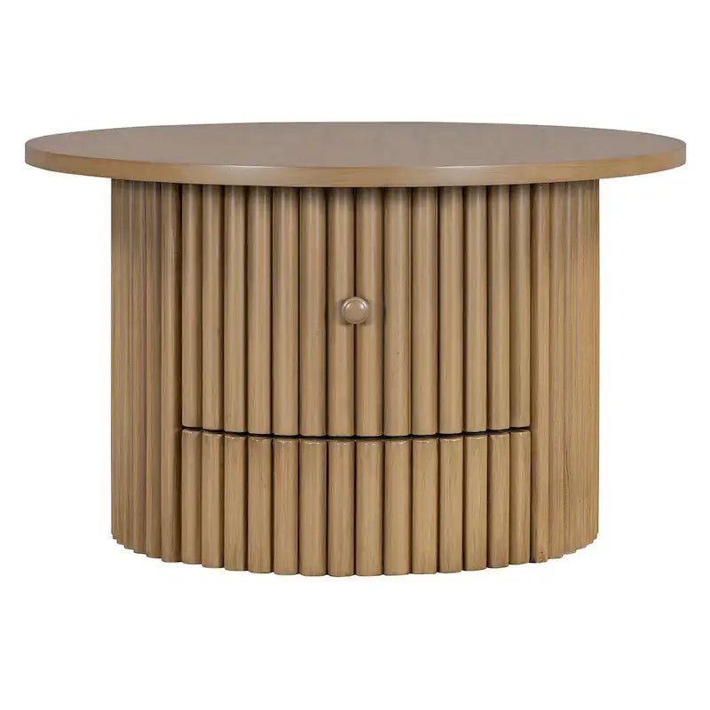 30.5   Table basse avec tiroir et piètement à lattes