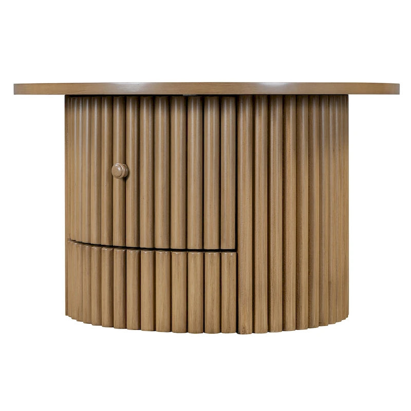 30.5   Table basse avec tiroir et piètement à lattes