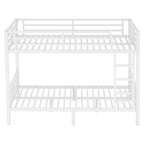 Lit superposé métallique Twin XL sur Twin XL pour adolescents et adultes, gain de place/réduction du bruit/pas besoin de sommier, blanc