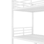 Lit superposé métallique Twin XL sur Twin XL pour adolescents et adultes, gain de place/réduction du bruit/pas besoin de sommier, blanc