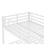 Lit superposé métallique Twin XL sur Twin XL pour adolescents et adultes, gain de place/réduction du bruit/pas besoin de sommier, blanc