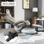 Fauteuil inclinable pivotant dossier haut avec ottoman, 30 po