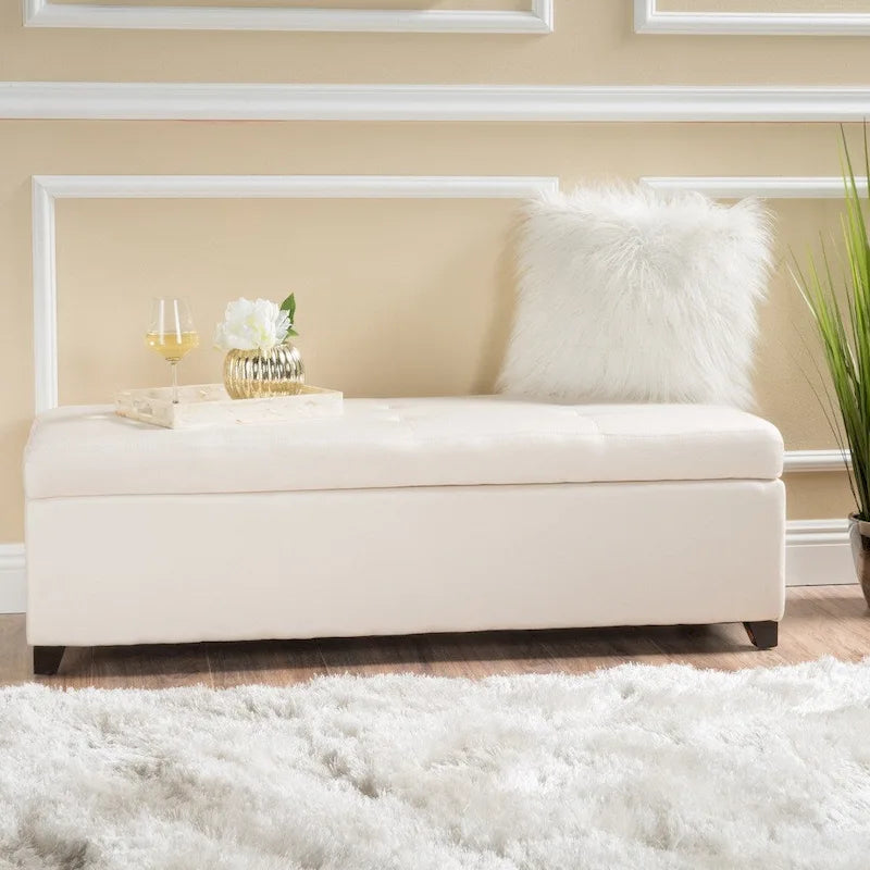 Banc de rangement en tissu design