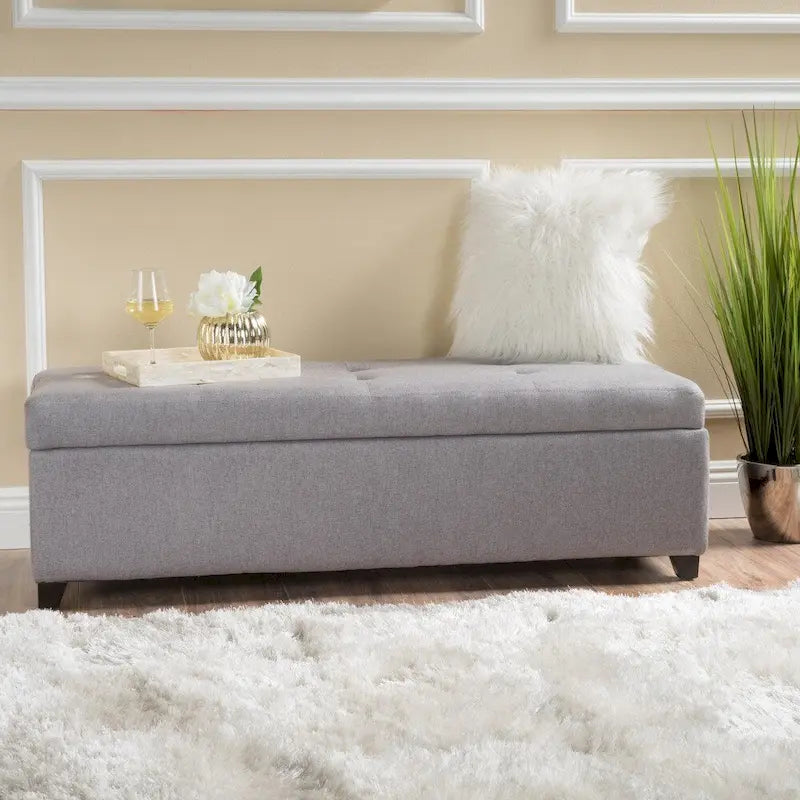 Banc de rangement en tissu design