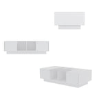 Table basse de rangement Tables basses laquées brillantes Lumières LED Cocktail - 47,4W