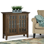 Bahut de rangement de style transitionnel en bois massif, 37 po de largeur - 37 larg. x 17 prof. x 36 haut.