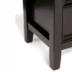 Bahut de rangement de style transitionnel en bois massif, 37 po de largeur - 37 larg. x 17 prof. x 36 haut.