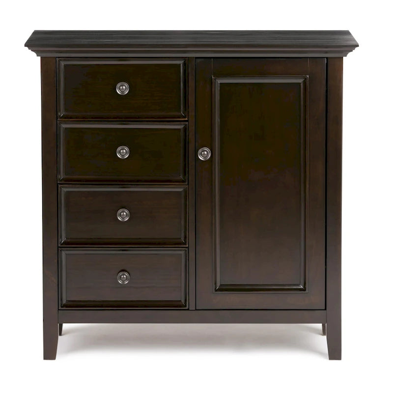 Bahut de rangement de style transitionnel en bois massif, 37 po de largeur - 37 larg. x 17 prof. x 36 haut.