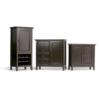 Bahut de rangement de style transitionnel en bois massif, 37 po de largeur - 37 larg. x 17 prof. x 36 haut.