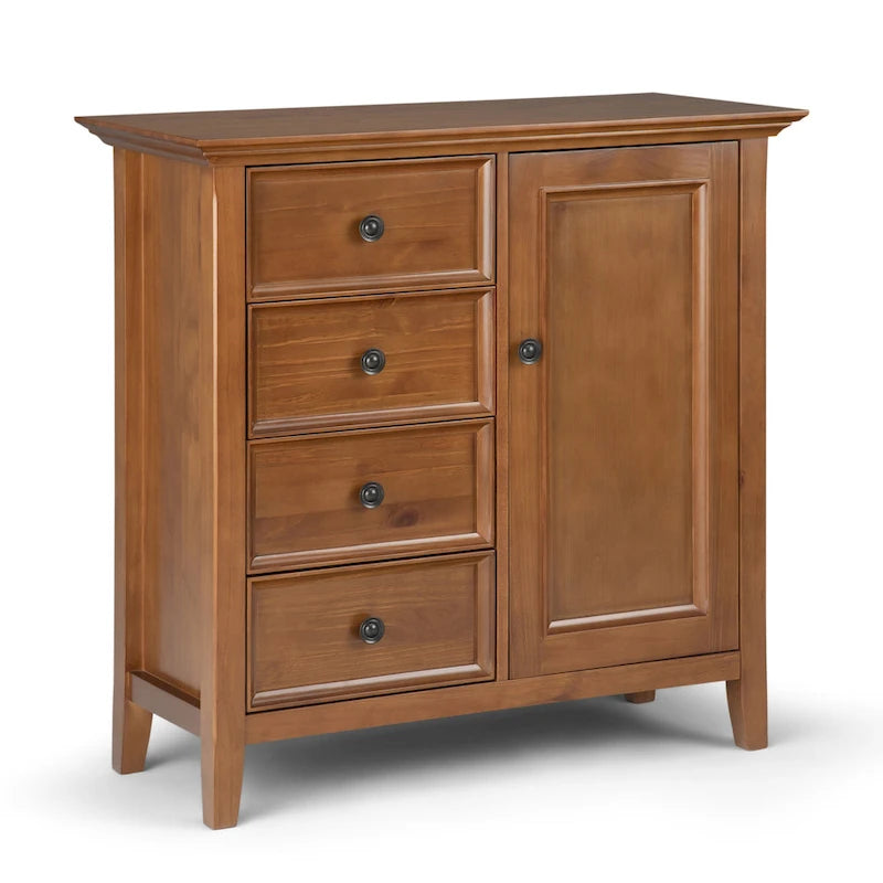 Bahut de rangement de style transitionnel en bois massif, 37 po de largeur - 37 larg. x 17 prof. x 36 haut.