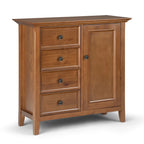 Bahut de rangement de style transitionnel en bois massif, 37 po de largeur - 37 larg. x 17 prof. x 36 haut.