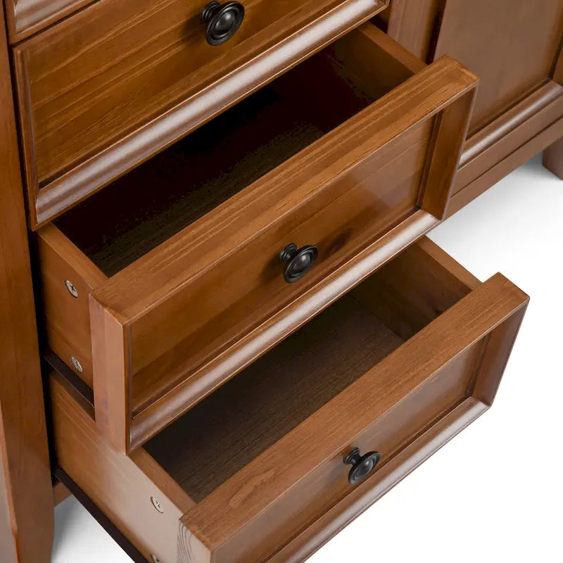 Bahut de rangement de style transitionnel en bois massif, 37 po de largeur - 37 larg. x 17 prof. x 36 haut.