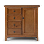 Bahut de rangement de style transitionnel en bois massif, 37 po de largeur - 37 larg. x 17 prof. x 36 haut.
