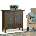 Bahut de rangement de style transitionnel en bois massif, 37 po de largeur - 37 larg. x 17 prof. x 36 haut.