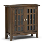 Bahut de rangement de style transitionnel en bois massif, 37 po de largeur - 37 larg. x 17 prof. x 36 haut.