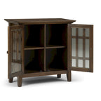Bahut de rangement de style transitionnel en bois massif, 37 po de largeur - 37 larg. x 17 prof. x 36 haut.
