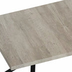 Table de salle à manger rectangulaire rétro avec plateau et plaque centrale noire embossée