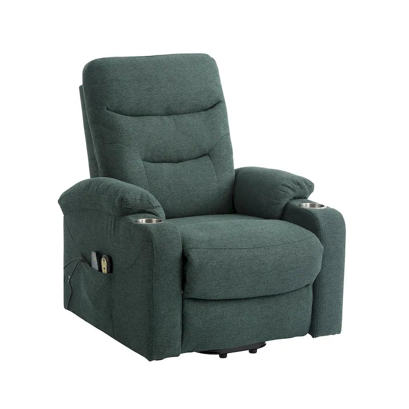 Fauteuil inclinable de massage électrique rembourré avec porte-gobelet