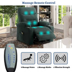 Fauteuil inclinable de massage électrique rembourré avec porte-gobelet